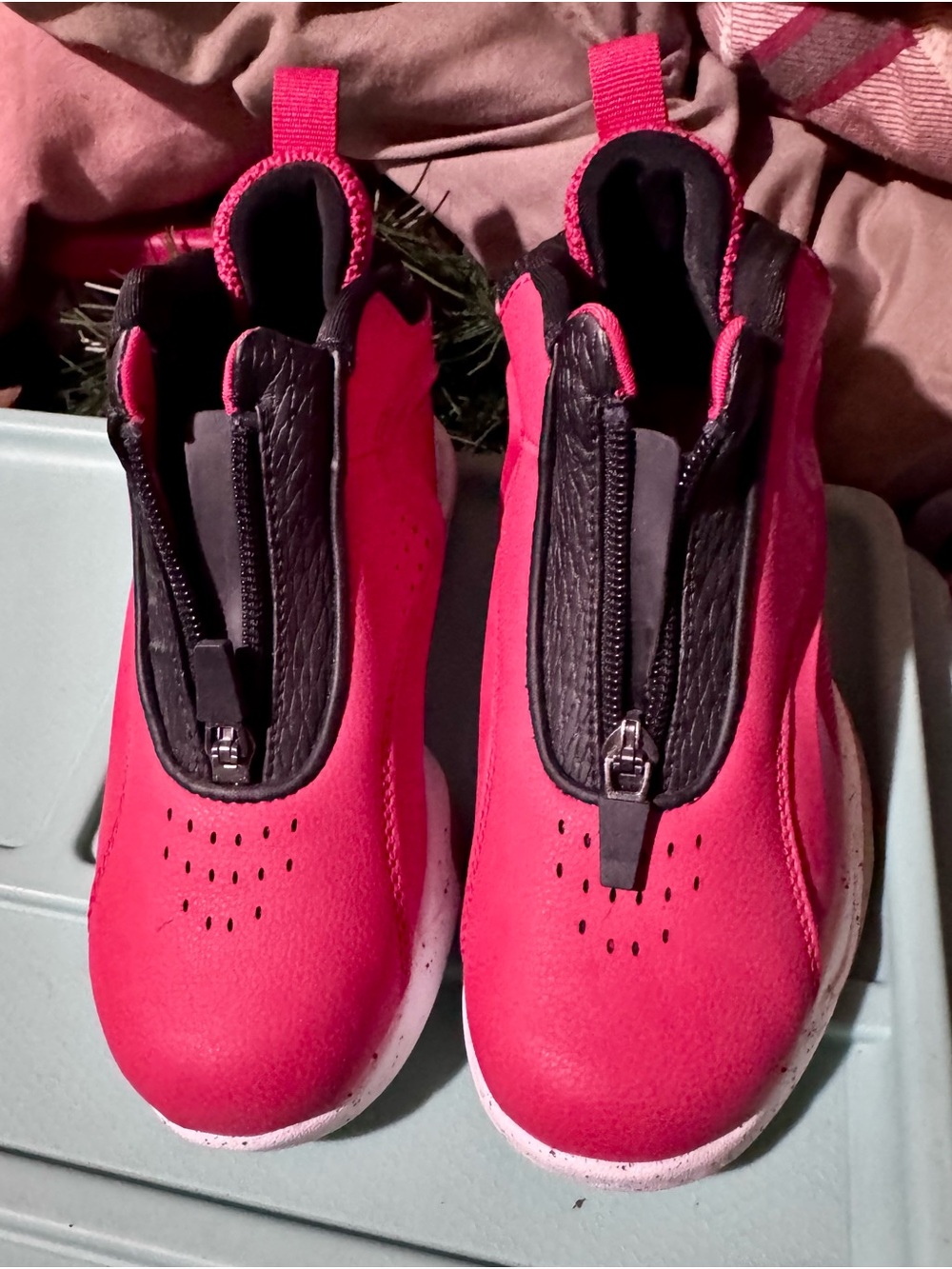 And1 Kids Red Zip-Up Slip-On Sneakers